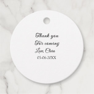thanks for coming add name text message favour tags
