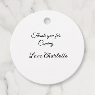 thanks for coming add name text message favour tags