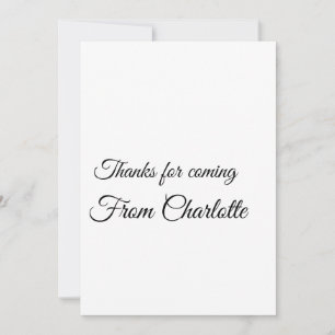 thanks for coming add name text message  holiday card