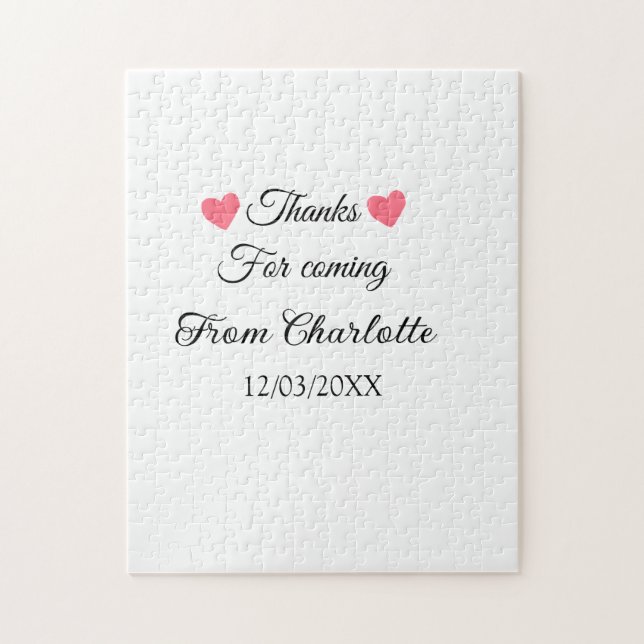 thanks for coming add name text message  jigsaw puzzle (Vertical)