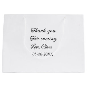 thanks for coming add name text message  large gift bag