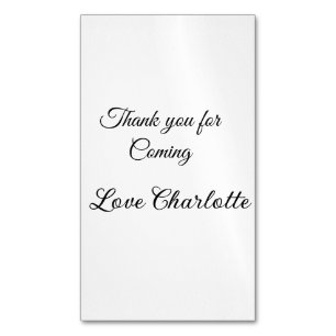 thanks for coming add name text message Magnetic business card
