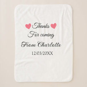 thanks for coming add name text message sherpa blanket