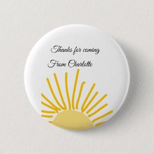 thanks for coming add name text message sun 2 inch round button