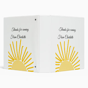 thanks for coming add name text message sun binder