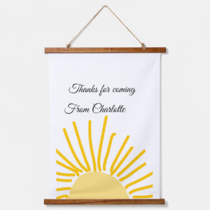 thanks for coming add name text message sun hanging tapestry