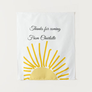 thanks for coming add name text message sun tapestry