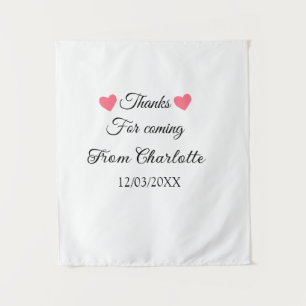 thanks for coming add name text message  tapestry