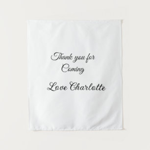 thanks for coming add name text message  tapestry