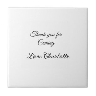 thanks for coming add name text message tile
