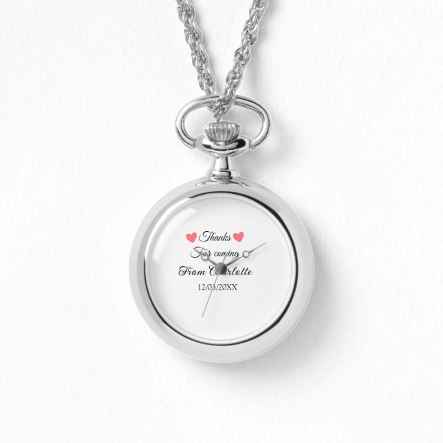 thanks for coming add name text message  watch (Front)