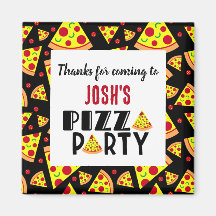 Thanks for Coming Kids Pizza Birthday Party Favour
