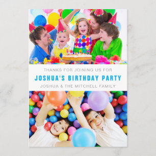 Thanks for Coming to Our Awesome Birthday Party Invitation
