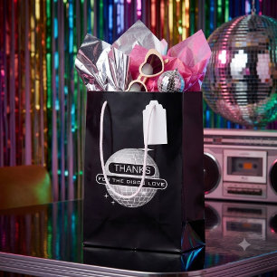 THANKS For Disco Love Ball Retro Birthday Small Gift Bag