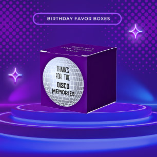 Thanks For Disco Memories Retro Birthday Favor Box