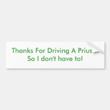 Thanks for driving a Prius