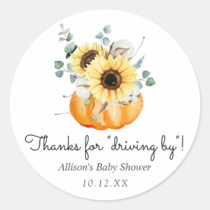 Thanks for Driving By Pumpkin Favour Tag