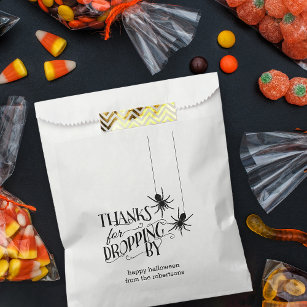 Thanks for Dropping By   Spider Halloween Candy Favour Bag