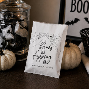 Thanks for Dropping By Spiderweb Halloween Favour Bag
