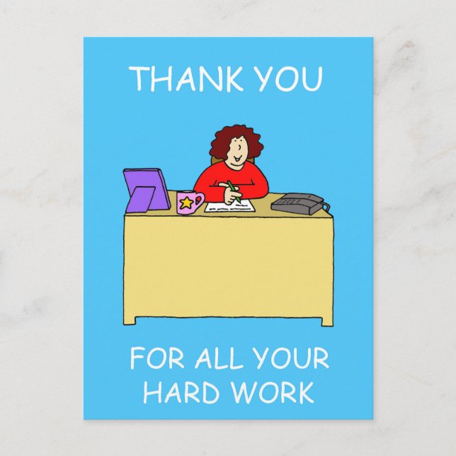 Thanks for Hard Work Admin' Professionals Day Postcard (Front)