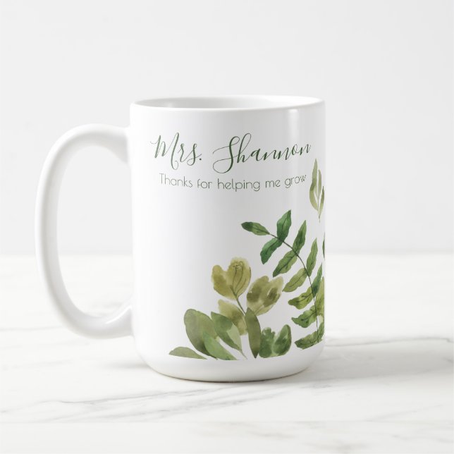 Thanks For Helping Me Grow Mug (Left)