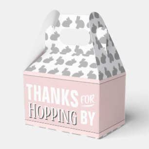 "Thanks for Hopping By" Bunny Rabbit Happy Easter Favor Box