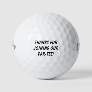 'Thanks for Joining Our Par-tee!' Golf Wedding  Balls