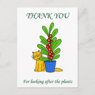 Thanks for Looking After the Plants. Postcard
