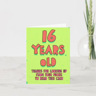 Thanks for looking up from your phone to read this card
