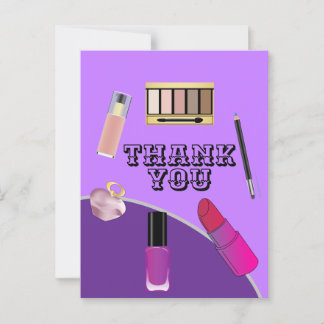 Thanks for makeup artist postcard