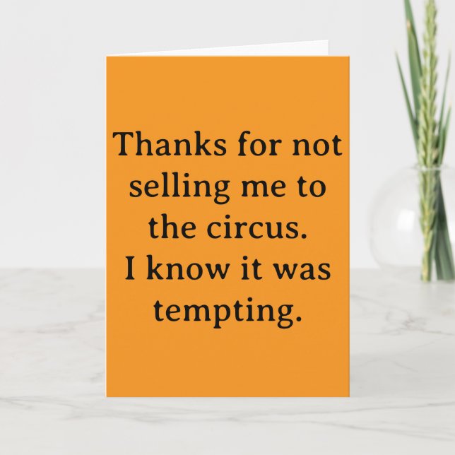 Thanks for not selling me card (Front)