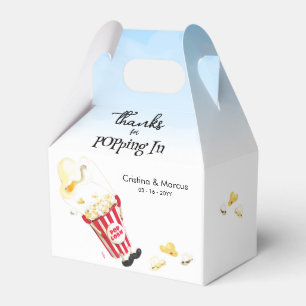 Thanks For Poppin By Popcorn Wedding Favor Box