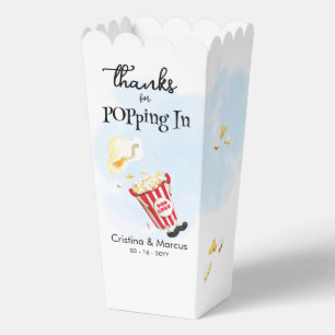 Thanks For Poppin By Popcorn Wedding Favor Box