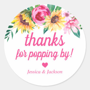 Thanks for Popping By Baby Shower Favour Tags
