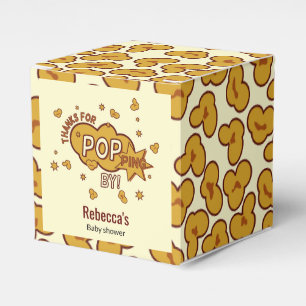 "thanks for popping by" baby shower party gift favor box