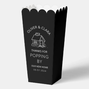 Thanks for Popping By Housewarming Party Popcorn Favor Box