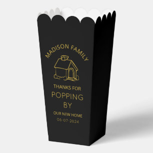 Thanks for Popping By Housewarming Party Popcorn Favor Box