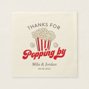 Thanks For Popping By Popcorn Napking Napkin