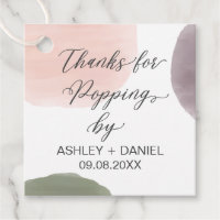 Thanks for Popping By Wedding Gift Tag,