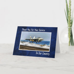 Thanks for Service to Our Country Military Card