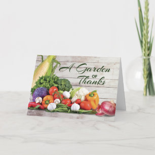 Thanks for Sharing Garden Vegetables and Produce  Card