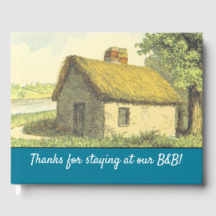 "Thanks for staying at our B&B!" + Rustic Cottage Guest Book