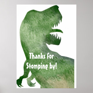 Thanks for Stomping By - DIno Party Poster