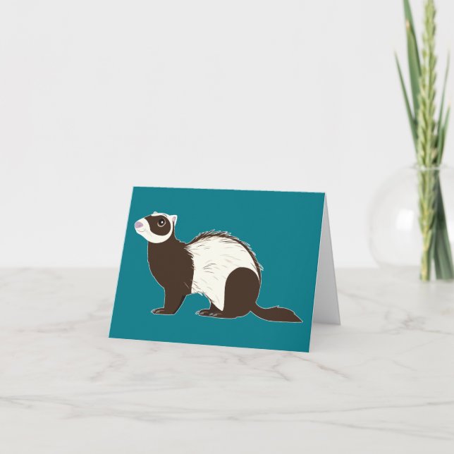 Thanks for Taking Care of My Ferret Thank You Card (Front)
