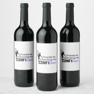 Thanks for Teaching ConfiDance! Wine Label