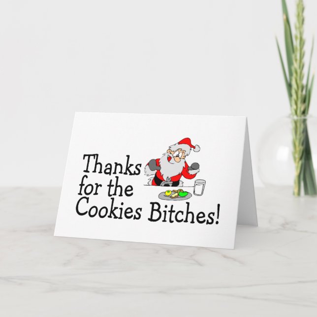 Thanks For The Cookies Thank You Card (Front)