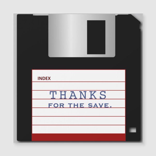 THANKS FOR THE SAVE MAGNETIC CARD (Front)