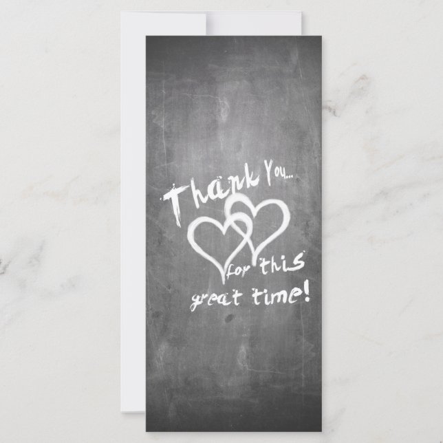 Thanks for this great time on a chalk board (Front)