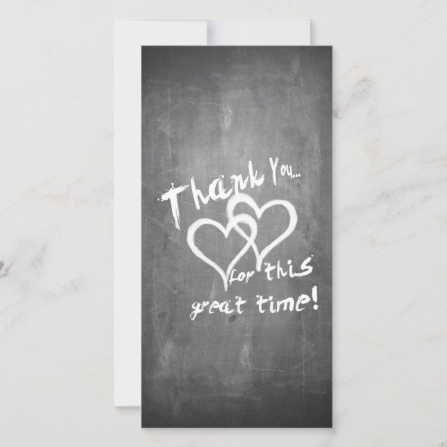 Thanks for this great time on a chalk board (Front)