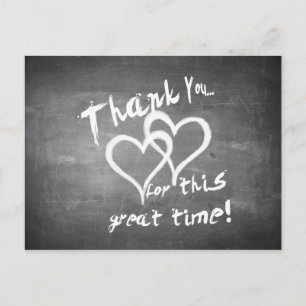 Thanks for this great time on a chalk board holiday postcard
